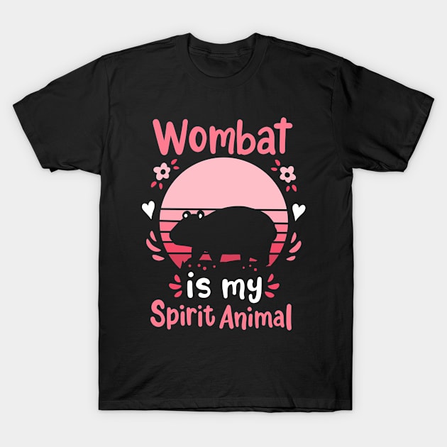 Wombat Spirit Animal Wombat Lover Retro T-Shirt by CreativeGiftShop